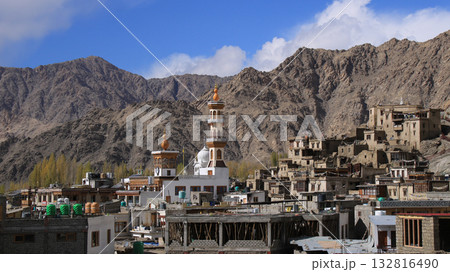 Jama Masjid Mosque, old town Leh, India. Jama Masjid Mosque, old town Leh, India. 132816490