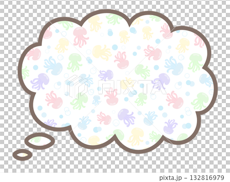 毛茸茸的水母對話框 毛茸茸的水母對話框 132816979