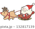 駆け抜けるサンタクロース 132817139