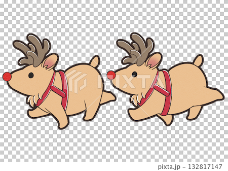 仲良しトナカイ 132817147