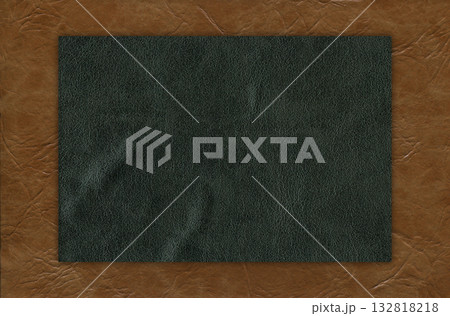 Imitation cowhide texture close up, beige and black cowhide texture can be background 132818218