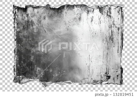 A textured metallic surface with irregular edges, showcasing a mix of light and shadow, reflecting and absorbing ambient light. A textured metallic surface with irregular edges, showcasing a mix of light and shadow, reflecting and absorbing ambient light. 132819451