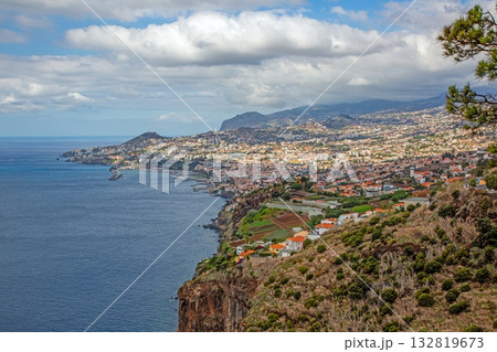 Levada trail through Laurisilva forest Madeira 132819673