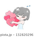 ハートをいっぱい受け取る女子4 132820296