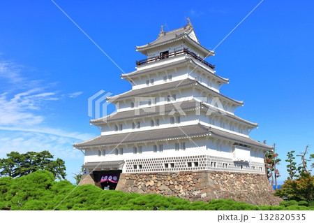 【長崎県】快晴の島原城天守閣 【長崎県】快晴の島原城天守閣 132820535