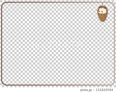 Frame of a panda turned into a bagworm 132820584