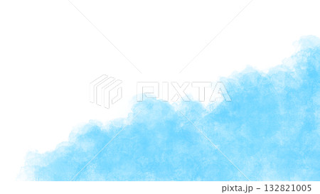 水色の水彩絵の具が滲む浜辺イメーの背景イラスト 水色の水彩絵の具が滲む浜辺イメーの背景イラスト 132821005
