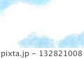 水色の水彩絵の具が滲む背景イラスト 132821008