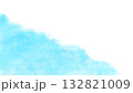 水色の水彩絵の具が滲む波イメージの背景イラスト 132821009