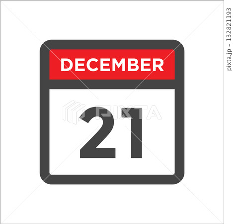 December 21 calendar icon with day of month December 21 calendar icon with day of month 132821193