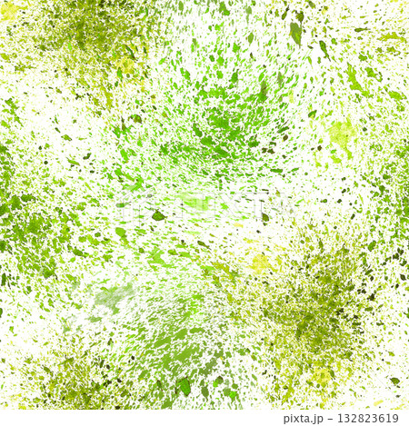 Green abstract seamless pattern. A bright, vibrant watercolor background with spots, streaks, and splashes for textile designs, wrapping paper, wallpaper, textured backgrounds, scrapbook, packaging 132823619