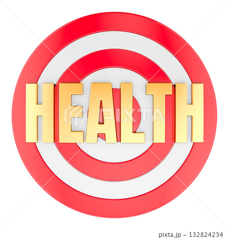 Health target, concept. 3D rendering Health target, concept. 3D rendering 132824234