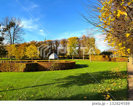 Peaceful park scene in Kings Garden under blue sky, Copenhagen Peaceful park scene in Kings Garden under blue sky, Copenhagen 132824589