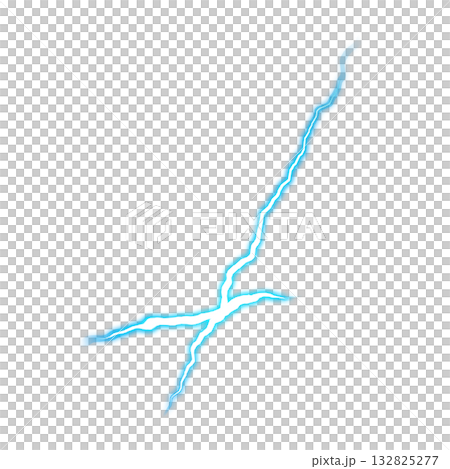 Blue lightning bolt on a transparent background Blue lightning bolt on a transparent background 132825277