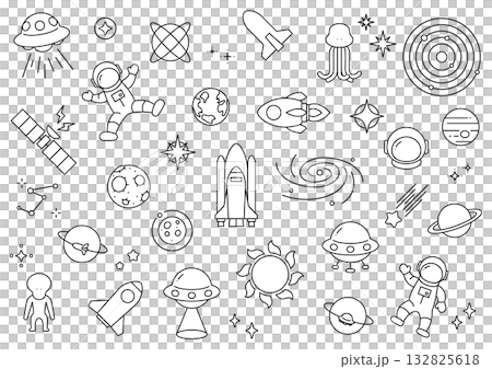 太空與天文圖標集 132825618