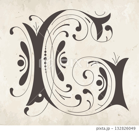 Decorative letter G 132826049
