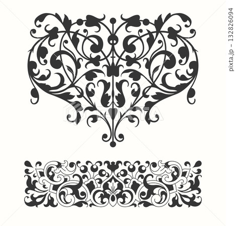 Decorative element. Vector. Decorative element. Vector. 132826094