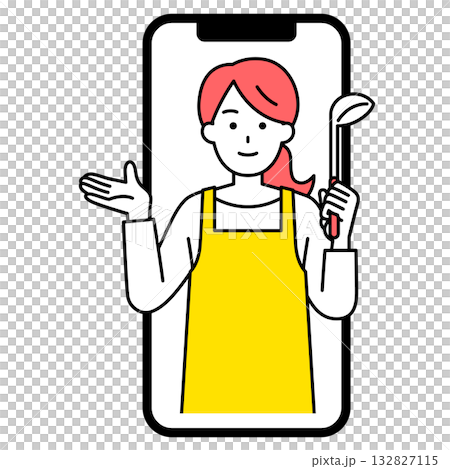スマホのオンライン料理教室 132827115