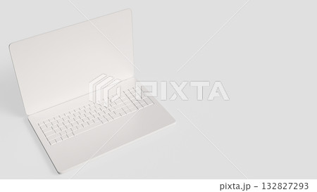 The White Notebook on clear Background  for Technology or Business concept 3d Rendering. 132827293