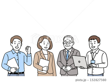 社長とIT機器を活用するビジネスチーム 社長とIT機器を活用するビジネスチーム 132827380