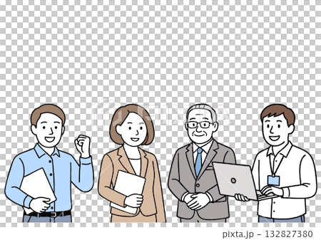 社長とIT機器を活用するビジネスチーム 社長とIT機器を活用するビジネスチーム 132827380