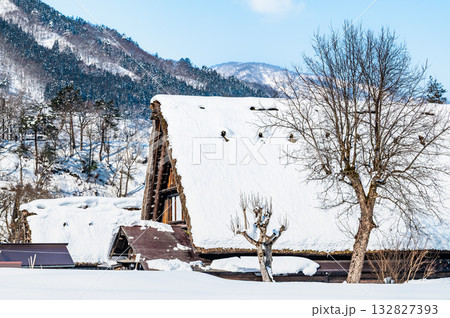 白川郷 雪に埋もれる和田家 132827393