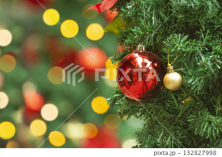 Christmas tree decoration and bokeh Christmas tree decoration and bokeh 132827998