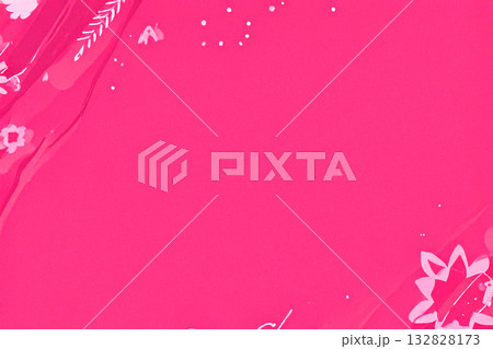 濃いピンクの背景と可愛い落書きのテクスチャー 濃いピンクの背景と可愛い落書きのテクスチャー 132828173