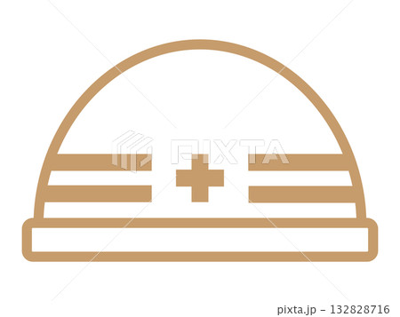 工事（防災）用ヘルメットのアイコン 132828716