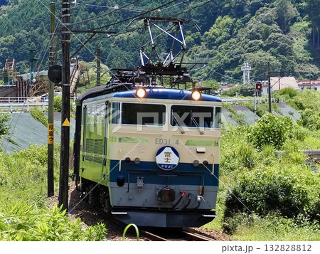大井川鐵道 急行かわかぜ1号 富士ヘッドマーク 福用駅〜大和田駅 カット2 132828812