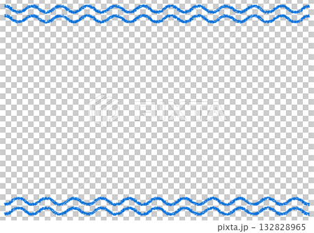 手繪蠟筆背景波浪線邊框 132828965