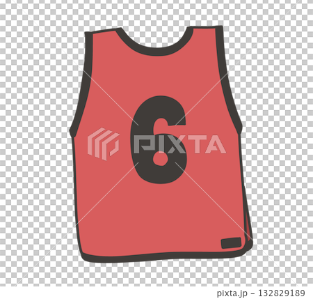 Illustration of red bib number 6 132829189