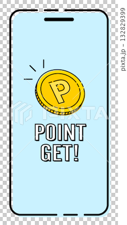 Point activity image smartphone illustration 132829399