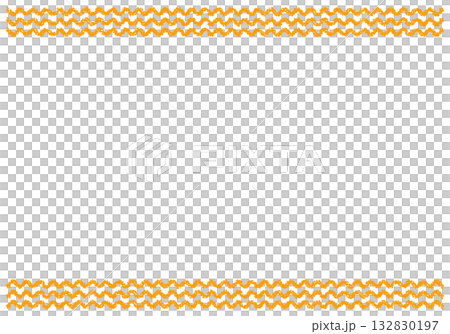 Hand-drawn crayon background wavy line frame 132830197