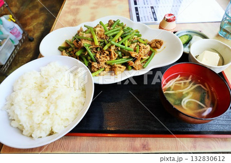 にんにくの芽炒め定食 にんにくの芽炒め定食 132830612