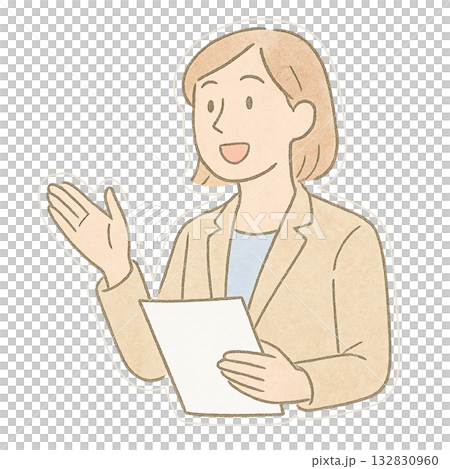 水彩風格的插圖,描繪了一位女士在會議上講解,一位女商務人士認真地解釋,一位溫柔的女士正在講話。 水彩風格的插圖,描繪了一位女士在會議上講解,一位女商務人士認真地解釋,一位溫柔的女士正在講話。 132830960