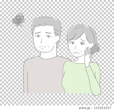Anxious senior couple 132831057