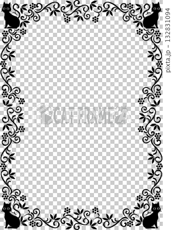 復古書法風格相框 174 <黑貓> 132831094