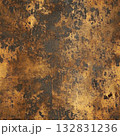 Photo of a seamless rusted brass texture, weathered look, deep rust patches 132831236