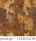 Photo of a seamless rusted brass texture, weathered look, deep rust patches 132831239