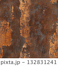 Photo of a seamless rusted brass texture, weathered look, deep rust patches 132831241