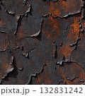 Photo of a seamless rusted brass texture, weathered look, deep rust patches 132831242