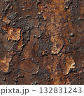 Photo of a seamless rusted brass texture, weathered look, deep rust patches 132831243