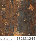 Photo of a seamless rusted brass texture, weathered look, deep rust patches 132831245
