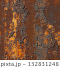 Photo of a seamless rusted brass texture, weathered look, deep rust patches 132831248
