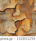 Photo of a seamless rusted brass texture, weathered look, deep rust patches 132831250
