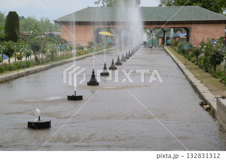 Shalimar Bagh is a beautiful Mughal garden in Srinagar, Jammu and Kashmir, India. It is a garden with fountains, ponds and various plants. 132831312