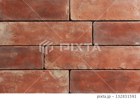 Classic Smooth Red Brick Background with Even Texture for Architectural Design Classic Smooth Red Brick Background with Even Texture for Architectural Design 132831591