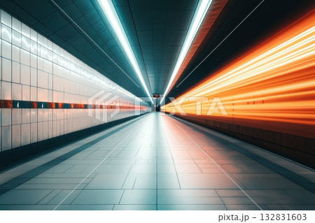 Dynamic Digital Artwork Capturing the Essence of Speed in Urban Subway Environment 132831603