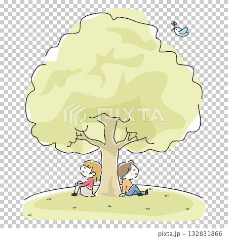 かわいい男の子と女の子のイラスト かわいい男の子と女の子のイラスト 132831866